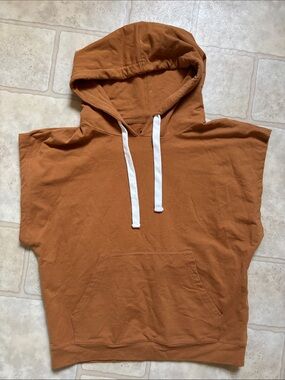 ZYIA Active Camel Colored Knockout Cinch Hoodie Drawstring Women’s Size Small